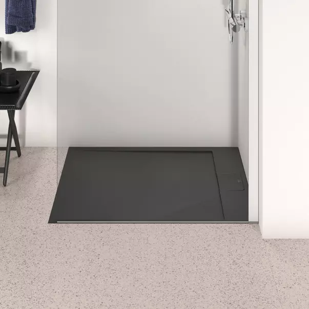 Cadita de dus dreptunghiulara Ideal Standard i.life Ultra Flat S negru intens 100x80 cm [3]