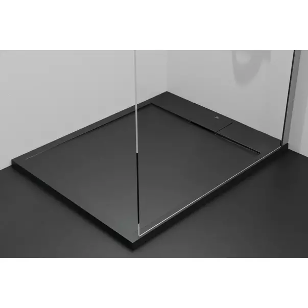 Cadita de dus dreptunghiulara Ideal Standard i.life Ultra Flat S negru intens 100x80 cm [6]