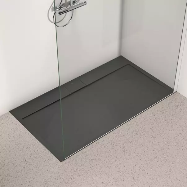 Cadita de dus dreptunghiulara Ideal Standard i.life Ultra Flat S negru intens 140x80 cm [2]