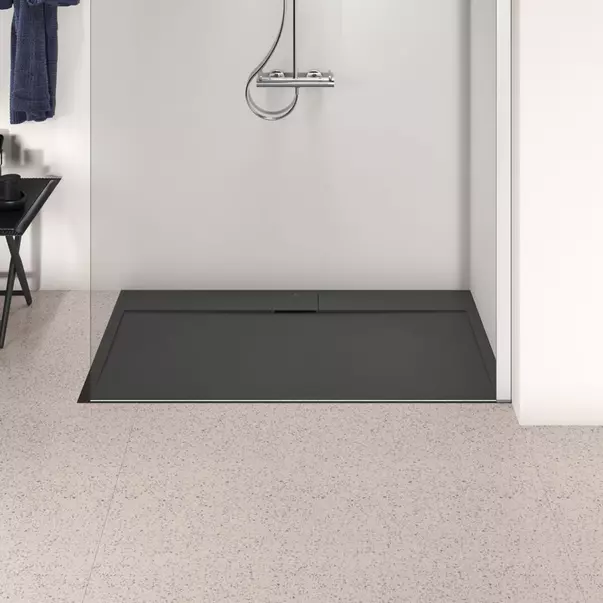 Cadita de dus dreptunghiulara Ideal Standard i.life Ultra Flat S negru intens 140x80 cm [3]