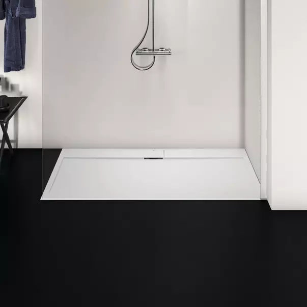 Cadita de dus dreptunghiulara Ideal Standard i.life Ultra Flat S alb pur 160x80 cm [3]