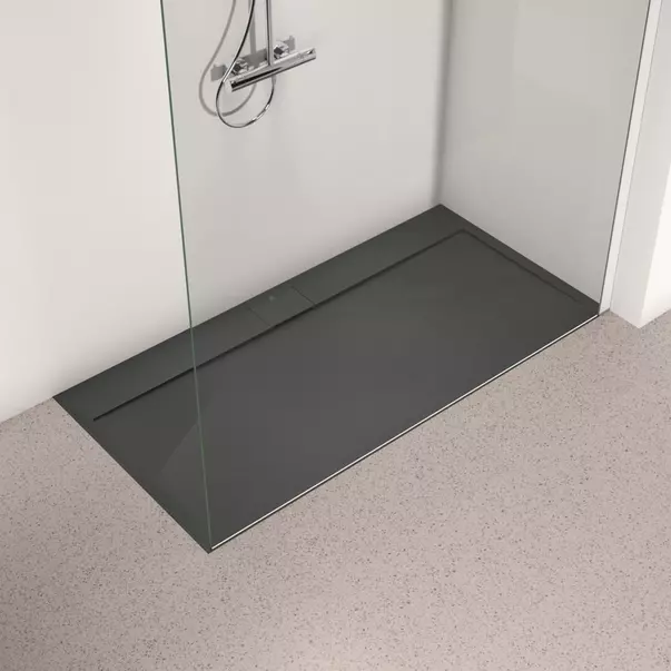 Cadita de dus dreptunghiulara Ideal Standard i.life Ultra Flat S negru intens 160x80 cm [2]