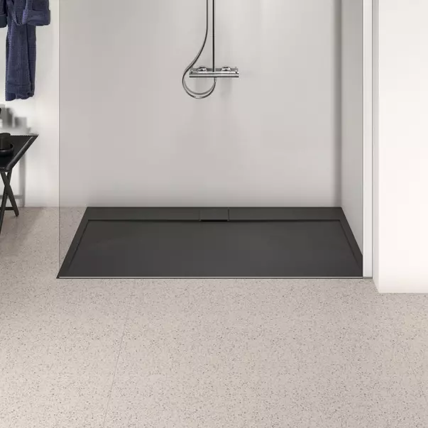 Cadita de dus dreptunghiulara Ideal Standard i.life Ultra Flat S negru intens 160x80 cm [3]