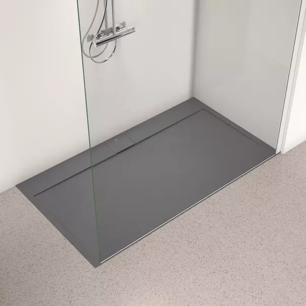 Cadita de dus dreptunghiulara Ideal Standard i.life Ultra Flat S gri asfaltic 160x90 cm [2]