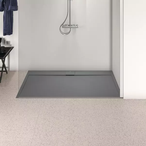 Cadita de dus dreptunghiulara Ideal Standard i.life Ultra Flat S gri asfaltic 160x90 cm [3]