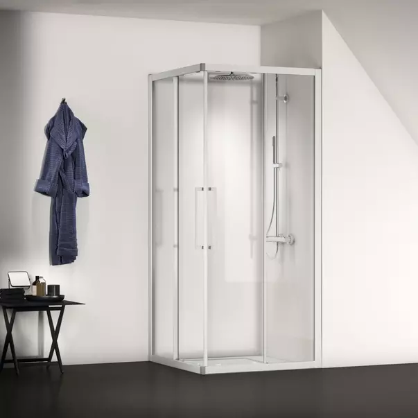 Cabine de dus dreptunghiulare - Cadita de dus patrata Ideal Standard i.life Ultra Flat S alb pur 90x90 cm