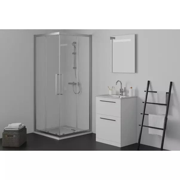 Cadita de dus patrata Ideal Standard i.life Ultra Flat S alb pur 90x90 cm [6]