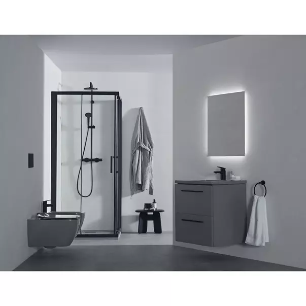 Cadita de dus patrata Ideal Standard i.life Ultra Flat S gri asfaltic 90x90 cm [3]