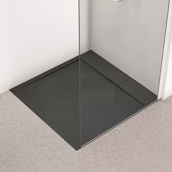 Cadita de dus patrata Ideal Standard i.life Ultra Flat S negru intens 90x90 cm [2]