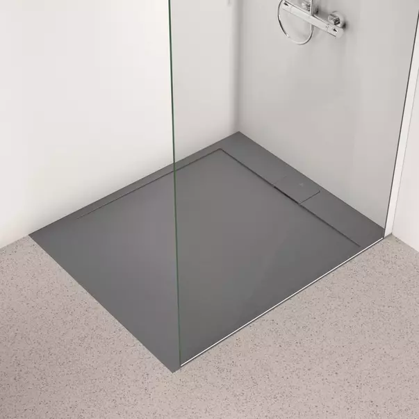 Cadita de dus dreptunghiulara Ideal Standard i.life Ultra Flat S gri asfaltic 120x100 cm [2]