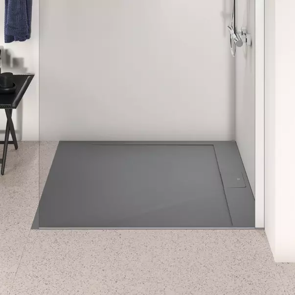 Cadita de dus dreptunghiulara Ideal Standard i.life Ultra Flat S gri asfaltic 120x100 cm [3]