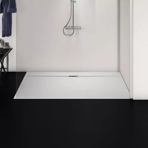 Cadita de dus dreptunghiulara Ideal Standard i.life Ultra Flat S alb pur 180x90 cm [3]
