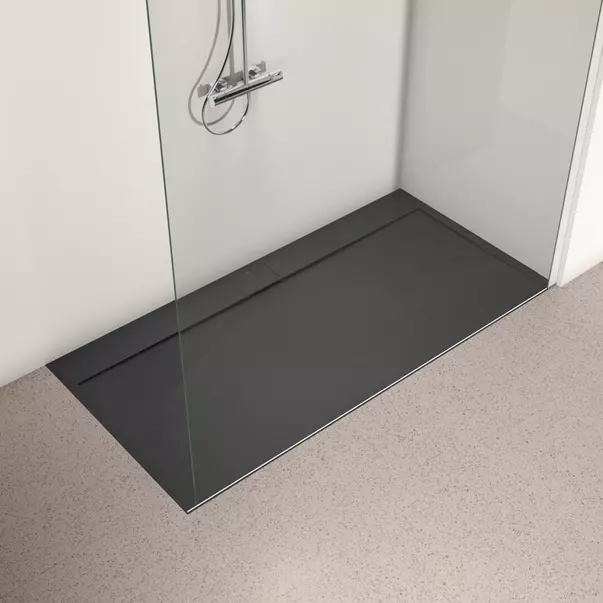 Cadita de dus dreptunghiulara Ideal Standard i.life Ultra Flat S negru intens 180x90 cm [2]