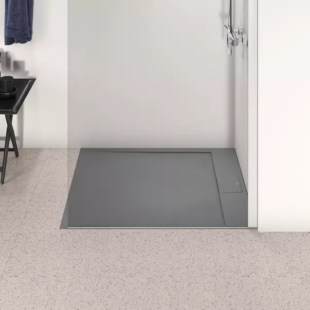 Cadita de dus dreptunghiulara Ideal Standard i.life Ultra Flat S gri asfaltic 100x90 cm [3]