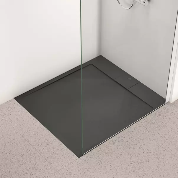 Cadita de dus dreptunghiulara Ideal Standard i.life Ultra Flat S negru intens 100x90 cm [2]
