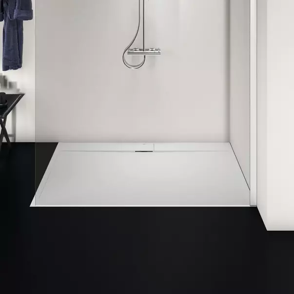Cadita de dus dreptunghiulara Ideal Standard i.life Ultra Flat S alb pur 160x100 cm [3]
