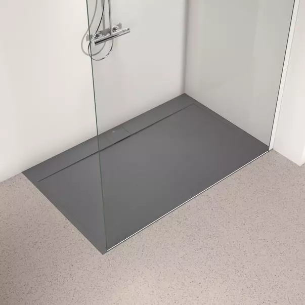 Cadita de dus dreptunghiulara Ideal Standard i.life Ultra Flat S gri asfaltic 160x100 cm [2]