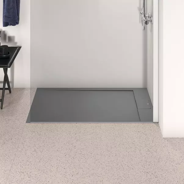Cadita de dus dreptunghiulara Ideal Standard i.life Ultra Flat S gri asfaltic 120x70 cm [3]