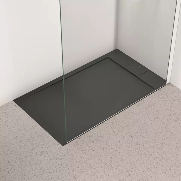 Cabine de dus dreptunghiulare - Cadita de dus dreptunghiulara Ideal Standard i.life Ultra Flat S negru intens 120x70 cm