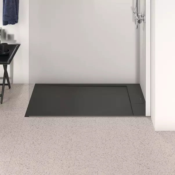 Cadita de dus dreptunghiulara Ideal Standard i.life Ultra Flat S negru intens 120x70 cm [3]