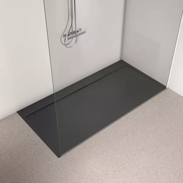Cadita de dus dreptunghiulara Ideal Standard i.life Ultra Flat S negru intens 200x100 cm [3]