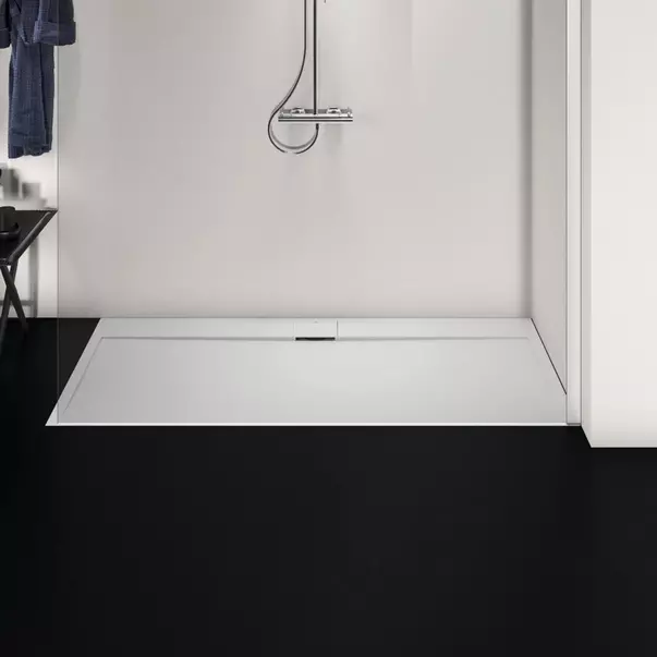 Cadita de dus dreptunghiulara Ideal Standard i.life Ultra Flat S alb pur 180x80 cm [3]