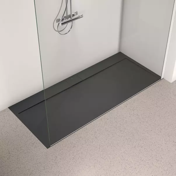 Cadita de dus dreptunghiulara Ideal Standard i.life Ultra Flat S negru intens 180x80 cm [2]