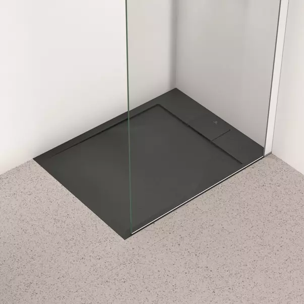 Cadita de dus dreptunghiulara Ideal Standard i.life Ultra Flat S negru intens 90x70 cm [2]