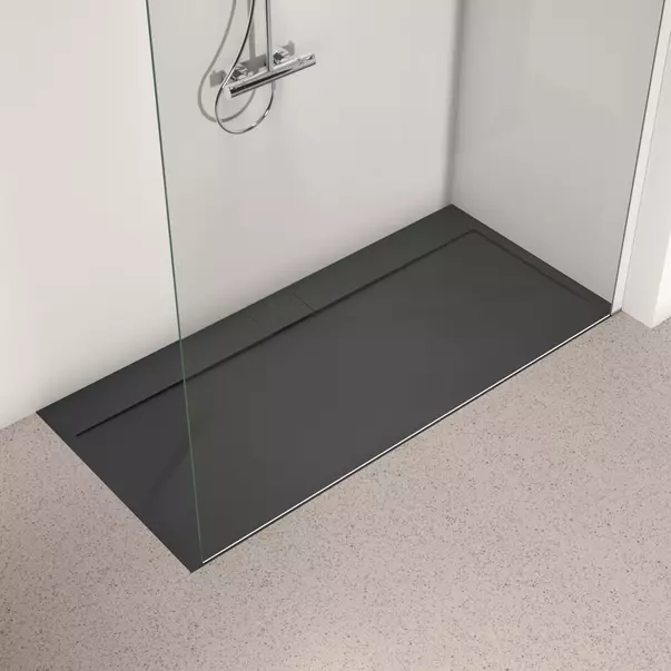 Cadita de dus dreptunghiulara Ideal Standard i.life Ultra Flat S negru intens 170x80 cm [2]