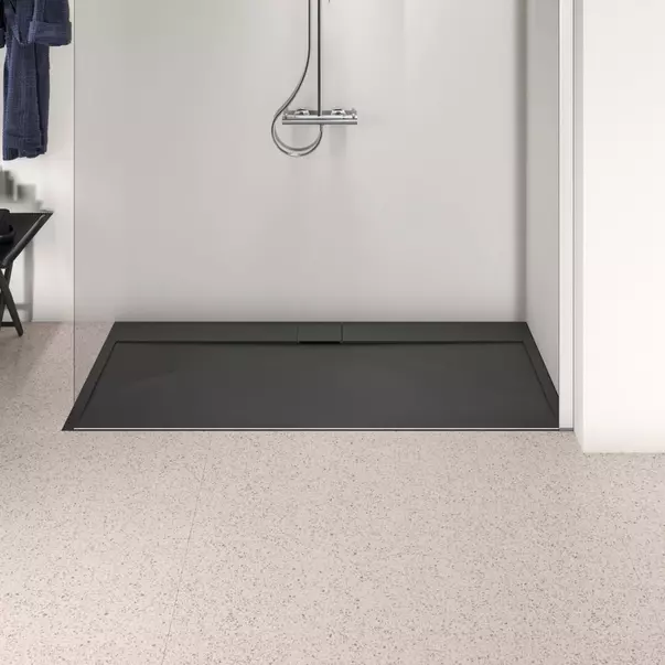 Cadita de dus dreptunghiulara Ideal Standard i.life Ultra Flat S negru intens 170x80 cm [3]