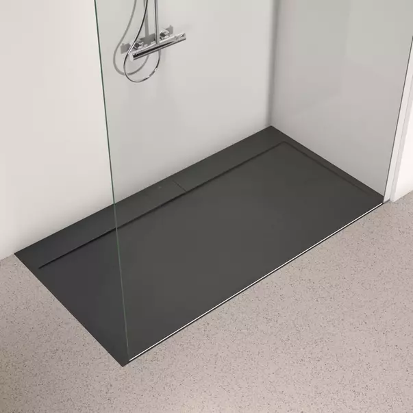 Cadita de dus dreptunghiulara Ideal Standard i.life Ultra Flat S negru intens 170x90 cm [2]