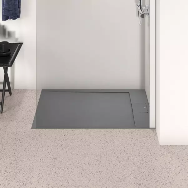 Cadita de dus dreptunghiulara Ideal Standard i.life Ultra Flat S gri asfaltic 100x70 cm [3]