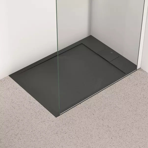 Cadita de dus dreptunghiulara Ideal Standard i.life Ultra Flat S negru intens 100x70 cm [2]