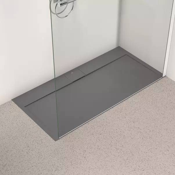 Cadita de dus dreptunghiulara Ideal Standard i.life Ultra Flat S gri asfaltic 140x70 cm [2]
