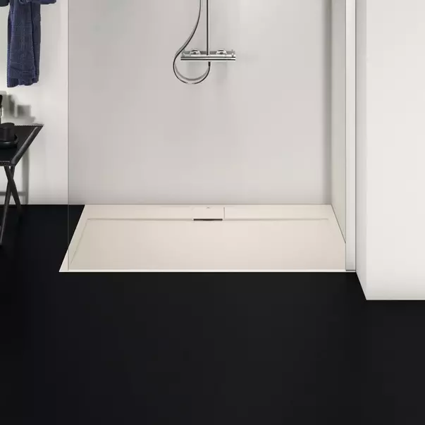 Cadita de dus dreptunghiulara Ideal Standard i.life Ultra Flat S nisipiu 140x70 cm [3]