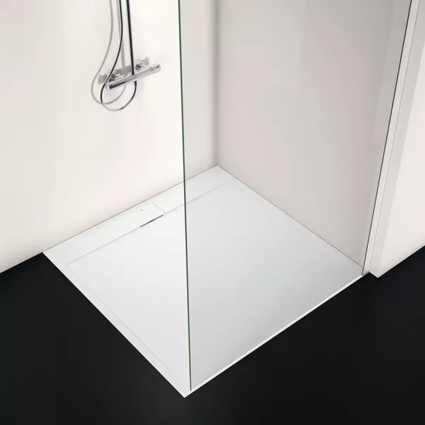 Cadita de dus patrata Ideal Standard i.life Ultra Flat S alb pur 120x120 cm [2]