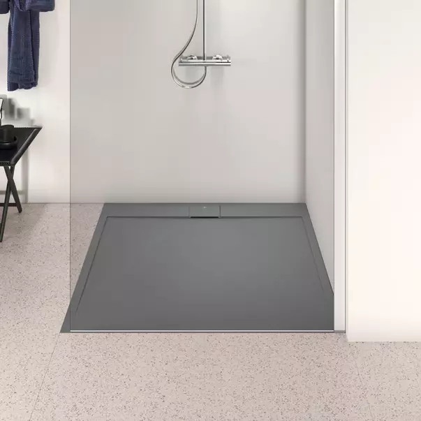 Cadita de dus patrata Ideal Standard i.life Ultra Flat S gri asfaltic 120x120 cm [3]