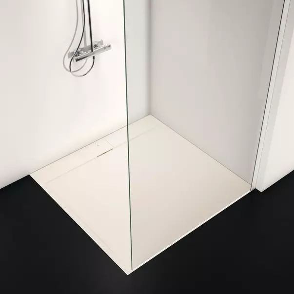 Cabine de dus dreptunghiulare - Cadita de dus patrata Ideal Standard i.life Ultra Flat S nisipiu 120x120 cm