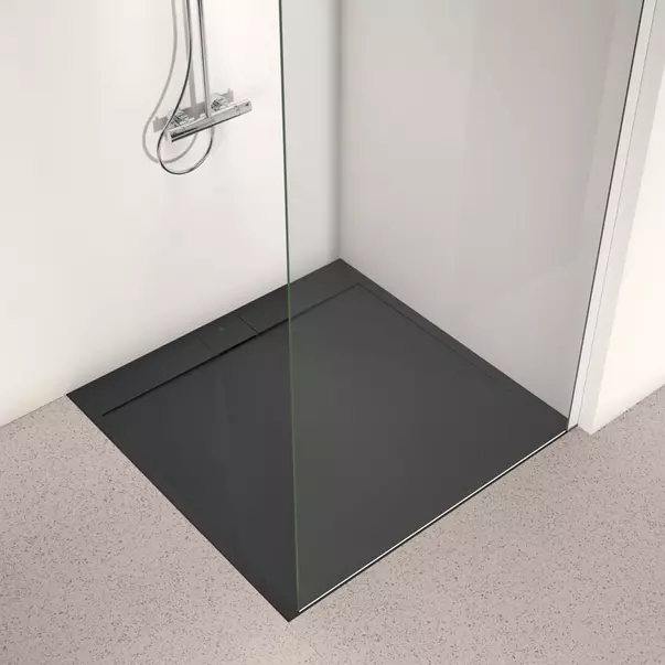 Cadita de dus patrata Ideal Standard i.life Ultra Flat S negru intens 120x120 cm [2]