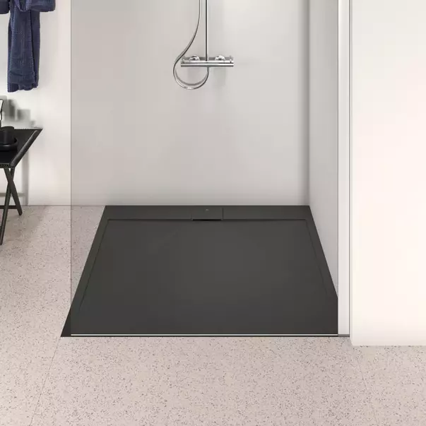 Cadita de dus patrata Ideal Standard i.life Ultra Flat S negru intens 120x120 cm [3]