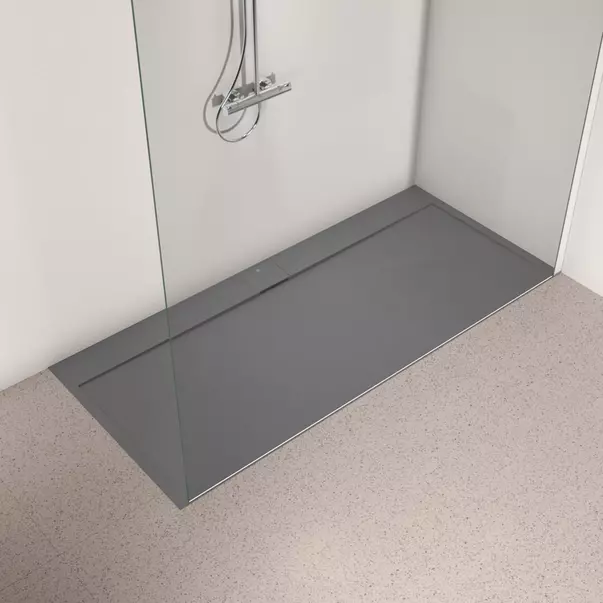 Cadita de dus dreptunghiulara Ideal Standard i.life Ultra Flat S gri asfaltic 200x90 cm [3]
