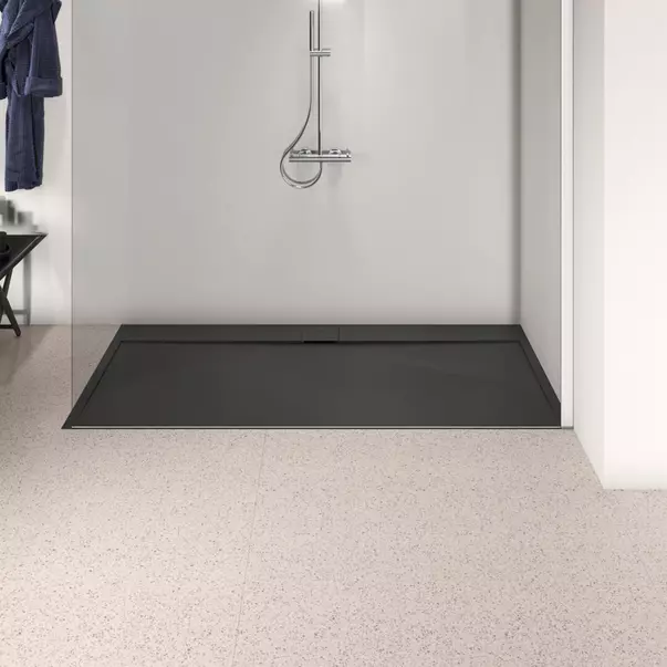 Cadita de dus dreptunghiulara Ideal Standard i.life Ultra Flat S negru intens 200x90 cm [3]