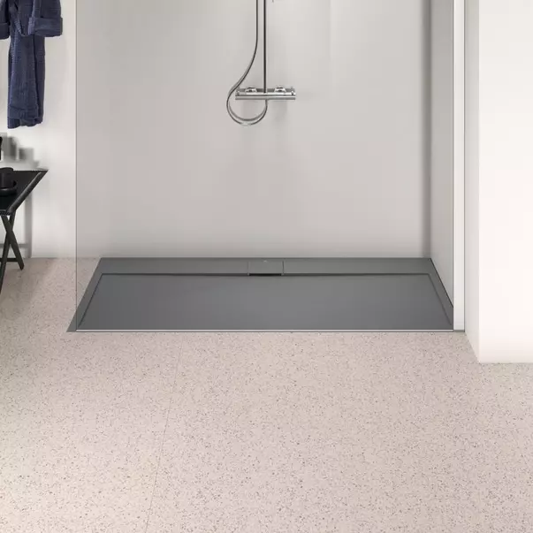 Cadita de dus dreptunghiulara Ideal Standard i.life Ultra Flat S gri asfaltic 170x70 cm [3]