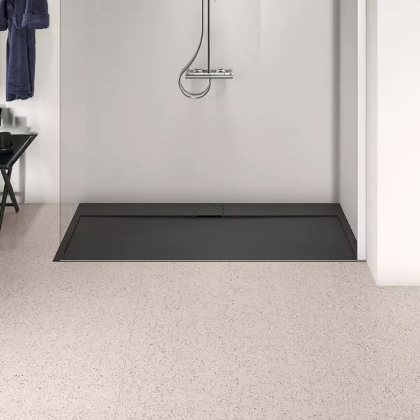 Cadita de dus dreptunghiulara Ideal Standard i.life Ultra Flat S negru intens 170x70 cm [3]