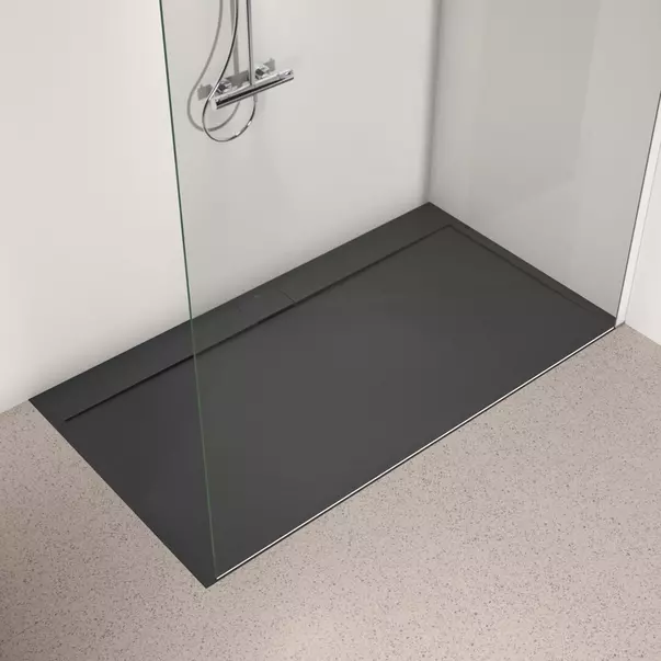 Cadita de dus dreptunghiulara Ideal Standard i.life Ultra Flat S negru intens 180x100 cm [3]