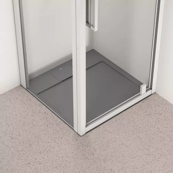Cabine de dus dreptunghiulare - Cadita de dus patrata Ideal Standard i.life Ultra Flat S gri asfaltic 70x70 cm