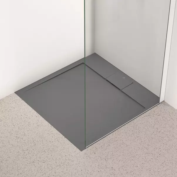 Cadita de dus patrata Ideal Standard i.life Ultra Flat S gri asfaltic 70x70 cm [5]