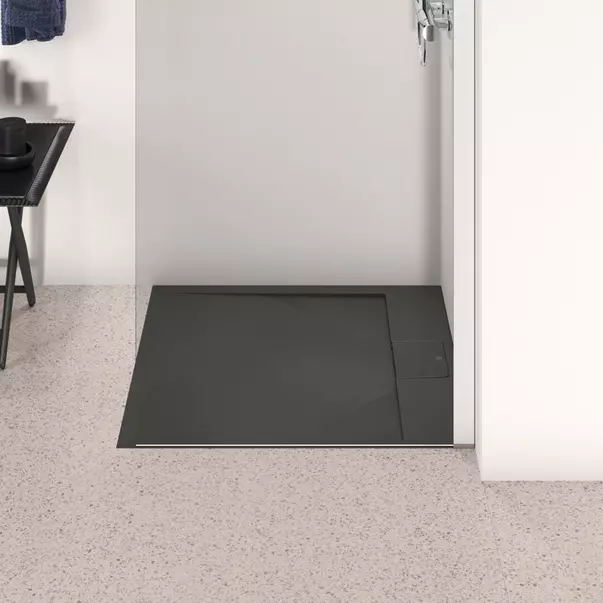 Cadita de dus patrata Ideal Standard i.life Ultra Flat S negru intens 70x70 cm [3]
