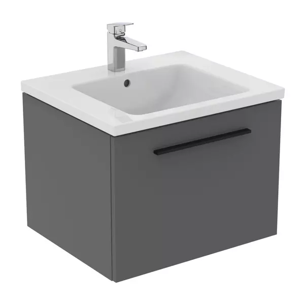 Dulap baza suspendat Ideal Standard i.life B gri quartz mat 1 sertar 60 cm [5]