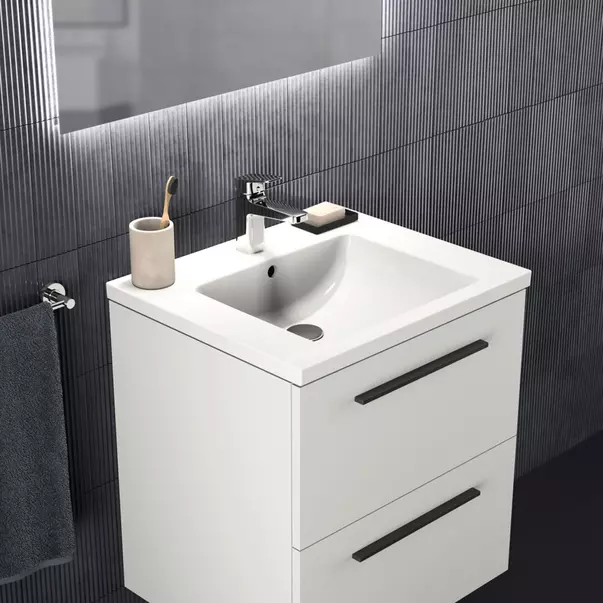 Dulap baza suspendat Ideal Standard i.life B alb mat 2 sertare 60 cm [4]